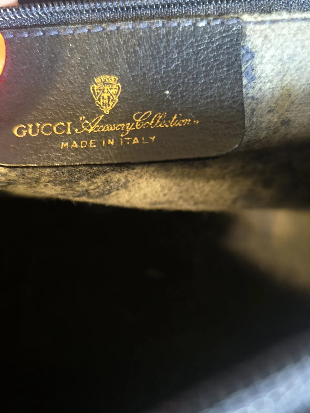 Authentic Vintage Gucci GG Supreme Navy Web Sherry Line Boston Bag